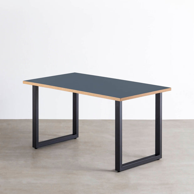 THE TABLE / リノリウム ブルー系 × Black Steel