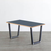 THE TABLE / リノリウム ブルー系 × Black Steel（クリア塗装）