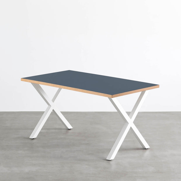 THE TABLE / リノリウム ブルー系 × White Steel