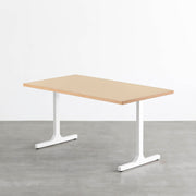 THE TABLE / リノリウム ベージュ・グレー系 × White Steel