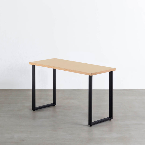 THE TABLE / リノリウム ベージュ・グレー系 × Black Steel