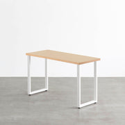 THE TABLE / リノリウム ベージュ・グレー系 × White Steel