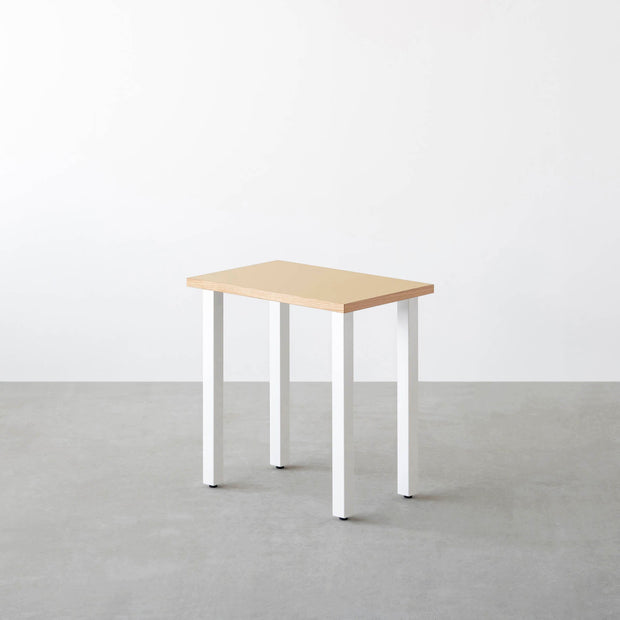 THE TABLE / コンパクトデスク リノリウム 全32色 × White Steel