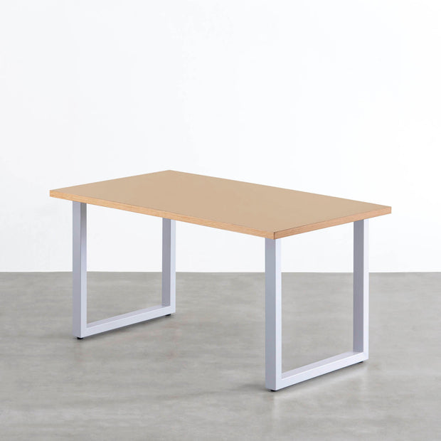 THE TABLE / リノリウム ベージュ・グレー系 × Colored Steel 全8色　NATURE