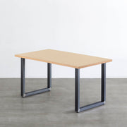 THE TABLE / リノリウム ベージュ・グレー系 × Black Steel（クリア塗装）