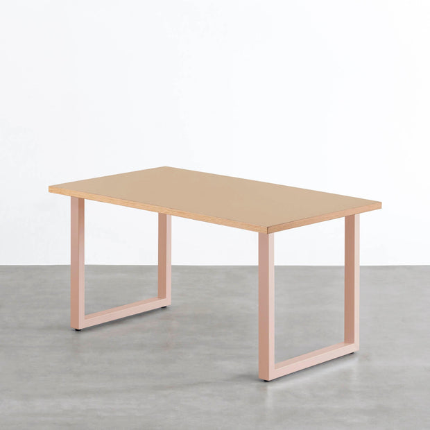 THE TABLE / リノリウム ベージュ・グレー系 × Colored Steel 全8色　NATURE