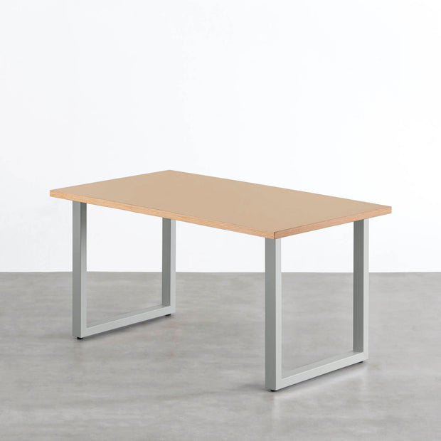 THE TABLE / リノリウム ベージュ・グレー系 × Colored Steel 全8色　NATURE