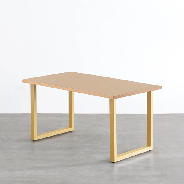 THE TABLE / リノリウム ベージュ・グレー系 × Colored Steel 全8色　NATURE