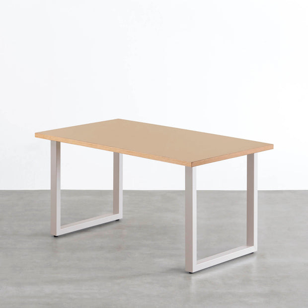 THE TABLE / リノリウム ベージュ・グレー系 × Colored Steel 全8色　NATURE