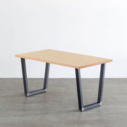 THE TABLE / リノリウム ベージュ・グレー系 × Black Steel（クリア塗装）