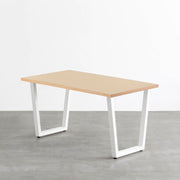 THE TABLE / リノリウム ベージュ・グレー系 × White Steel