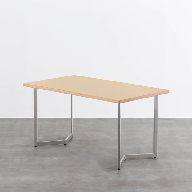 THE TABLE / リノリウム ベージュ・グレー系 × Stainless