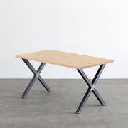 THE TABLE / リノリウム ベージュ・グレー系 × Black Steel（クリア塗装）