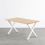 THE TABLE / リノリウム ベージュ・グレー系 × White Steel