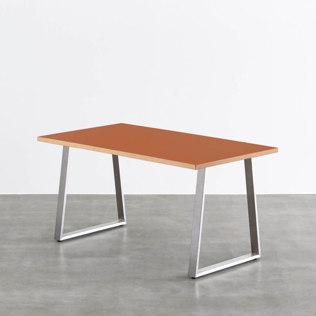 THE TABLE / リノリウム レッド・オレンジ系 × Stainless