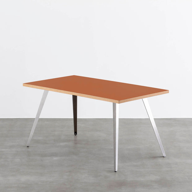 THE TABLE / リノリウム レッド・オレンジ系 × Stainless