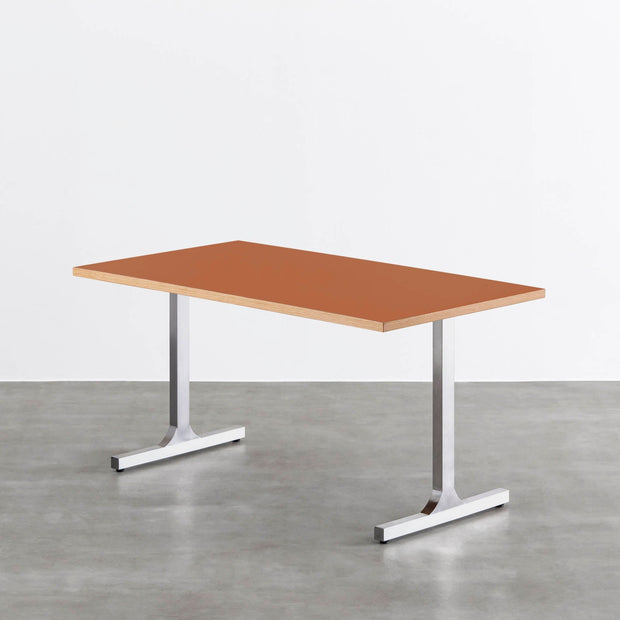 THE TABLE / リノリウム レッド・オレンジ系 × Stainless