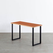 THE TABLE / リノリウム レッド・オレンジ系 × Black Steel