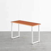 THE TABLE / リノリウム レッド・オレンジ系 × White Steel
