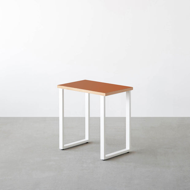 THE TABLE / コンパクトデスク リノリウム 全32色 × White Steel