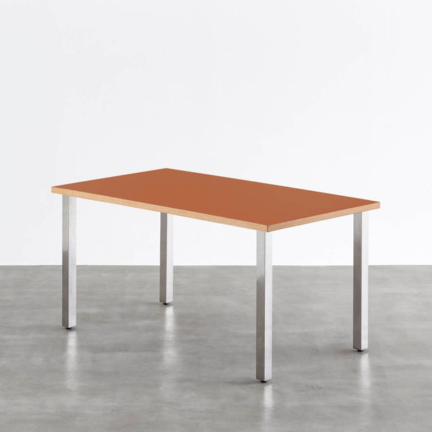 THE TABLE / リノリウム レッド・オレンジ系 × Stainless