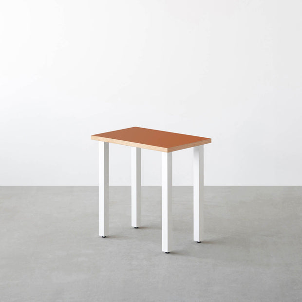 THE TABLE / コンパクトデスク リノリウム 全32色 × White Steel