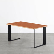 THE TABLE / リノリウム レッド・オレンジ系 × Black Steel