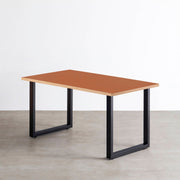 THE TABLE / リノリウム レッド・オレンジ系 × Black Steel