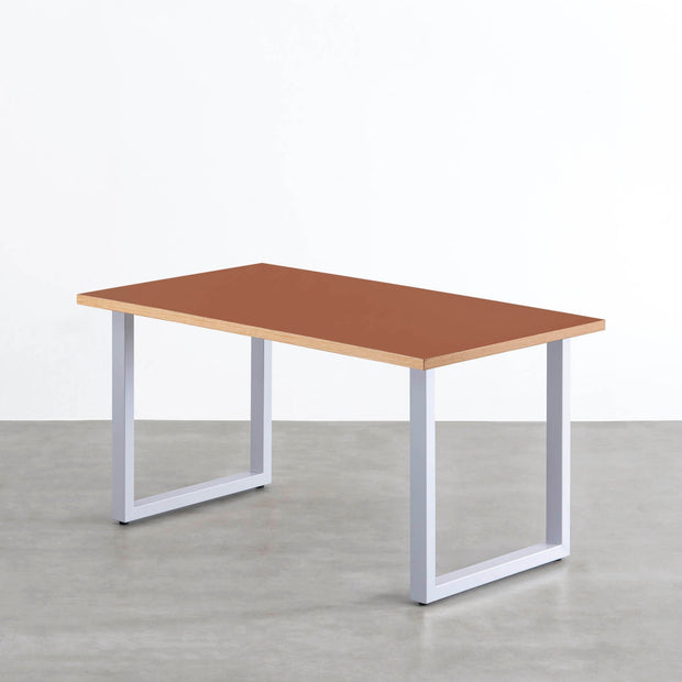 THE TABLE / リノリウム レッド・オレンジ系 × Colored Steel 全8色　NATURE