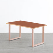 THE TABLE / リノリウム レッド・オレンジ系 × Colored Steel 全8色　NATURE