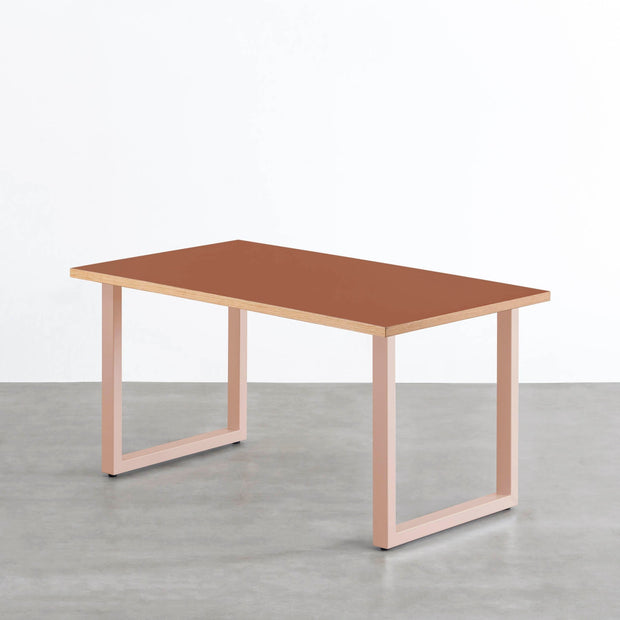 THE TABLE / リノリウム レッド・オレンジ系 × Colored Steel 全8色　NATURE