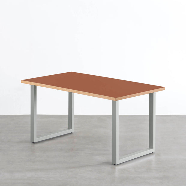 THE TABLE / リノリウム レッド・オレンジ系 × Colored Steel 全8色　NATURE