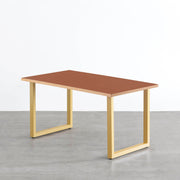 THE TABLE / リノリウム レッド・オレンジ系 × Colored Steel 全8色　NATURE