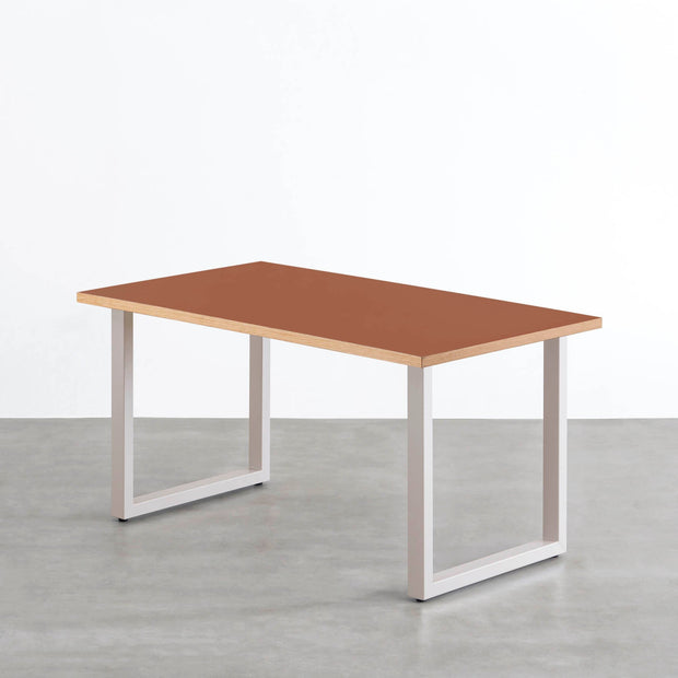 THE TABLE / リノリウム レッド・オレンジ系 × Colored Steel 全8色　NATURE