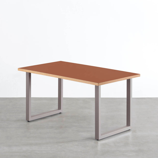 THE TABLE / リノリウム レッド・オレンジ系 × Colored Steel 全8色　NATURE