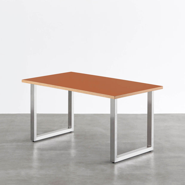THE TABLE / リノリウム レッド・オレンジ系 × Stainless