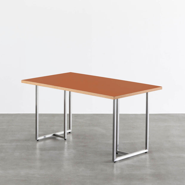 THE TABLE / リノリウム レッド・オレンジ系 × Stainless