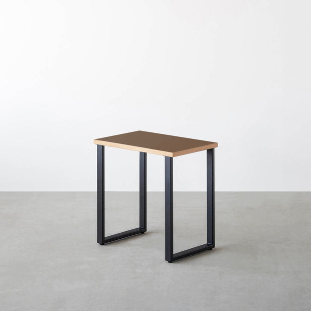 THE TABLE / コンパクトデスク リノリウム 全32色 × Black Steel