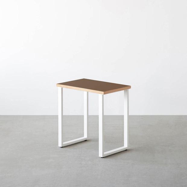 THE TABLE / コンパクトデスク リノリウム 全32色 × White Steel