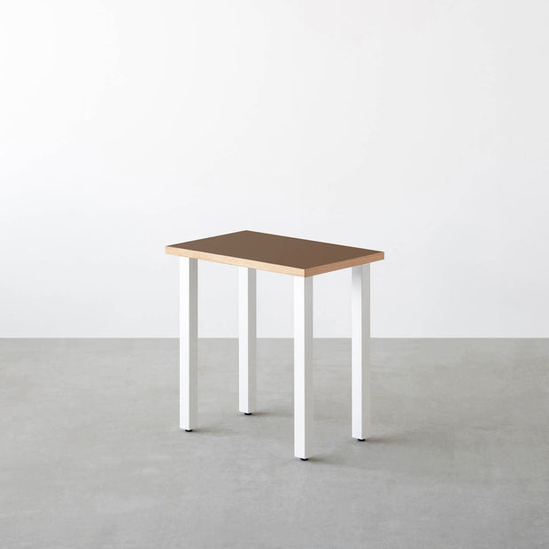 THE TABLE / コンパクトデスク リノリウム 全32色 × White Steel