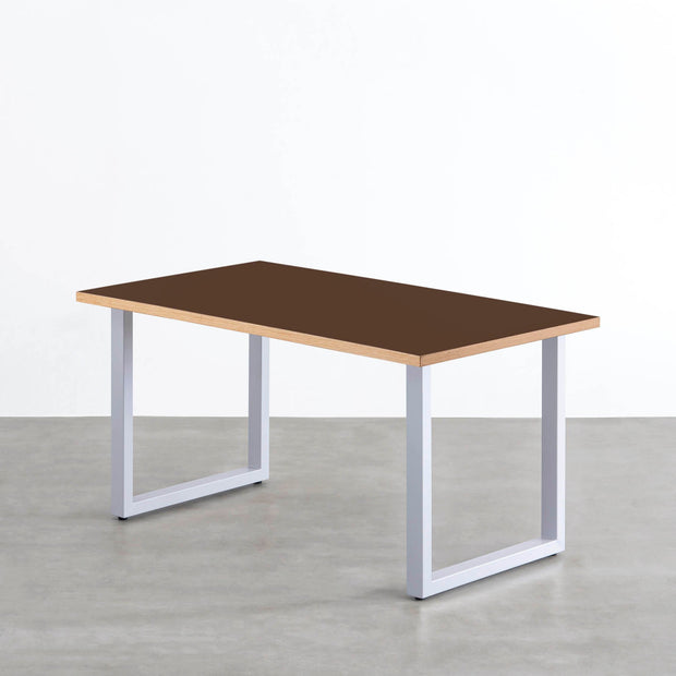 THE TABLE / リノリウム ブラック・ブラウン系 × Colored Steel 全8色　NATURE