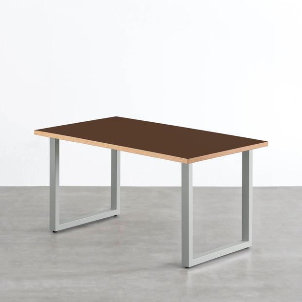 THE TABLE / リノリウム ブラック・ブラウン系 × Colored Steel 全8色　NATURE