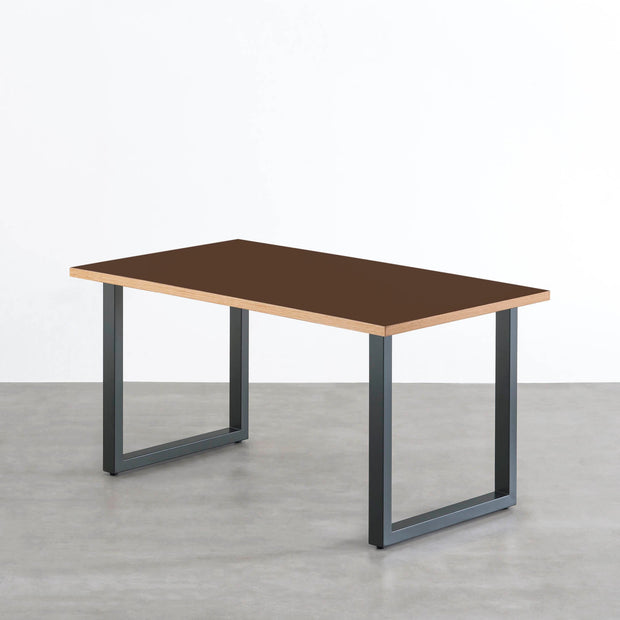 THE TABLE / リノリウム ブラック・ブラウン系 × Colored Steel 全8色　NATURE