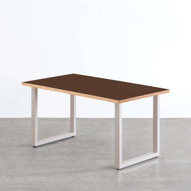 THE TABLE / リノリウム ブラック・ブラウン系 × Colored Steel 全8色　NATURE