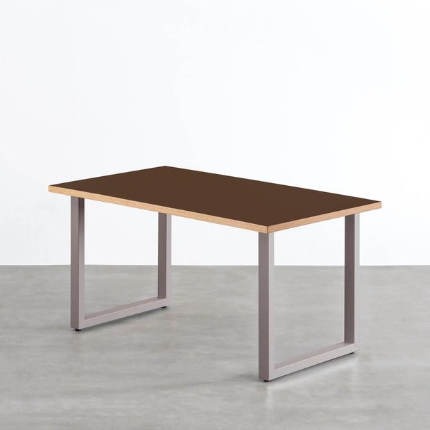 THE TABLE / リノリウム ブラック・ブラウン系 × Colored Steel 全8色　NATURE