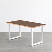 THE TABLE / リノリウム ブラック・ブラウン系 × White Steel