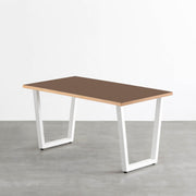 THE TABLE / リノリウム ブラック・ブラウン系 × White Steel