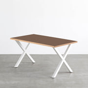 THE TABLE / リノリウム ブラック・ブラウン系 × White Steel