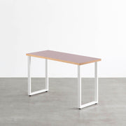 THE TABLE / リノリウム レッド・オレンジ系 × White Steel