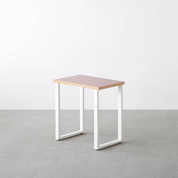 THE TABLE / コンパクトデスク リノリウム 全32色 × White Steel